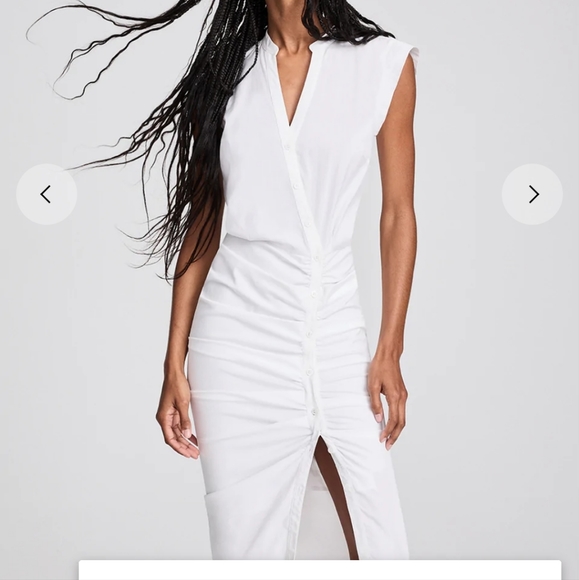 Veronica Beard Ruched Shirtdress - Picture 4 of 16